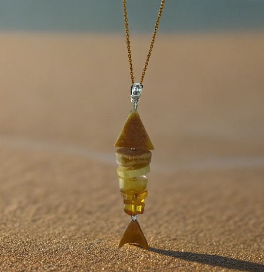 Кулон из янтаря "Рыба" - Глубинное очарование