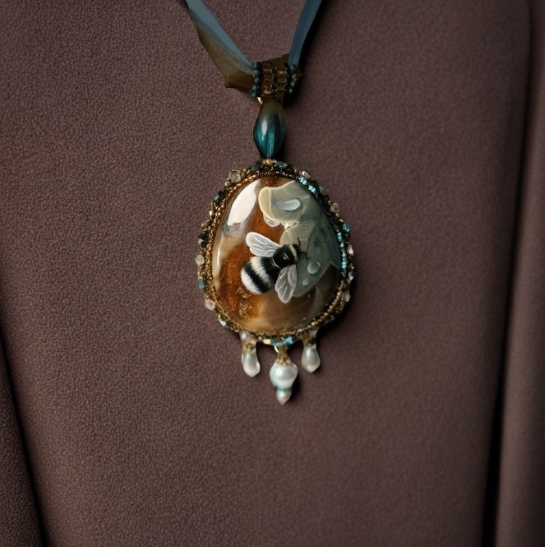 Кулон из янтаря "Пчела" - Медовая гавань