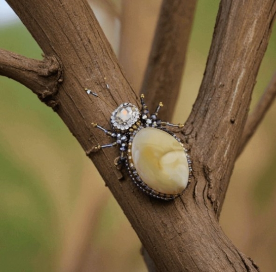 Брошь из янтаря "Жук" - Маленький защитник