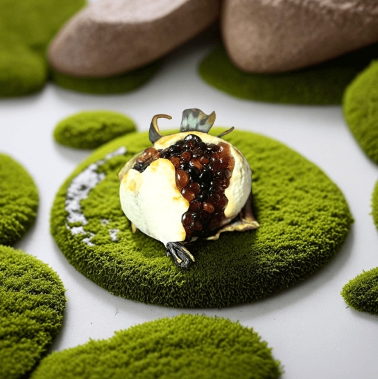 Кулон из янтаря "Гранат" - Звёздное сияние