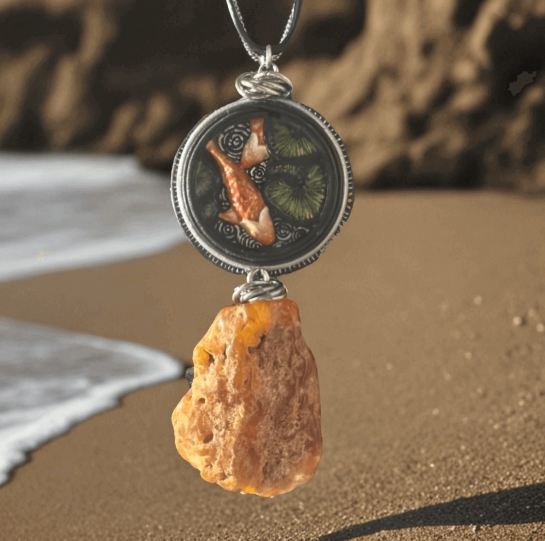 Кулон из янтаря "Мистический оберег"