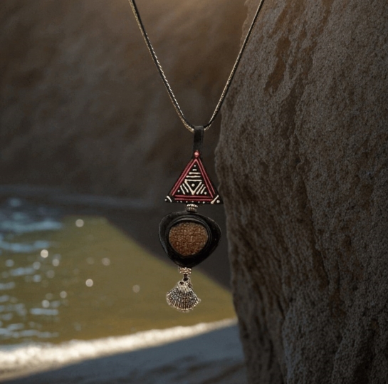 Кулон из янтаря "Рыба" - Морская симфония