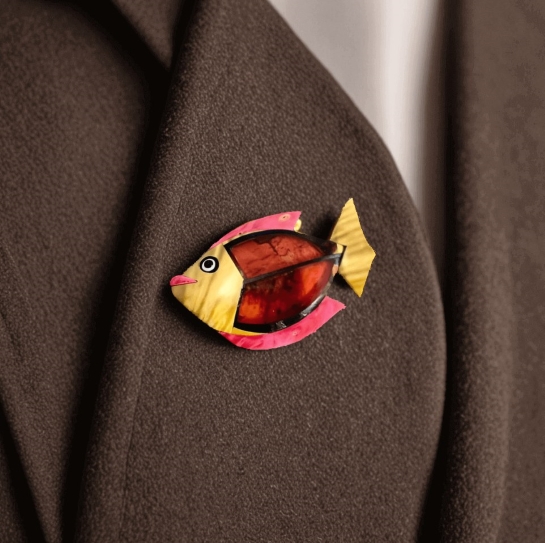 Брошь из серии "Геометрия природы" - Тайна моря