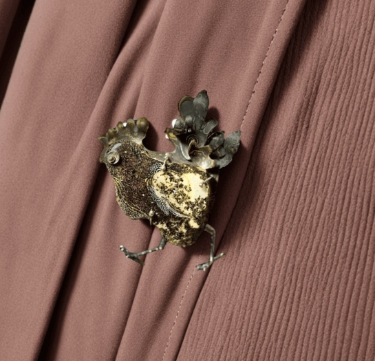 Брошь из янтаря "Золотой Петушок"