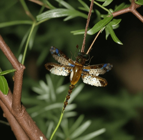 Брошь из янтаря "Стрекоза"