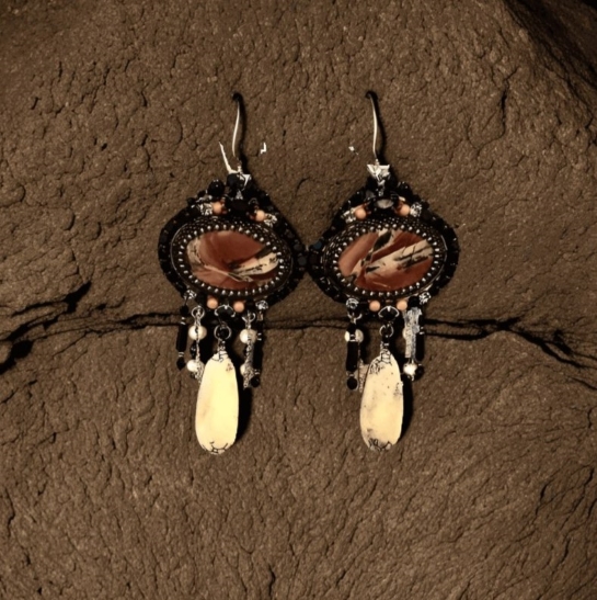 Серьги из янтаря "Сокровища"