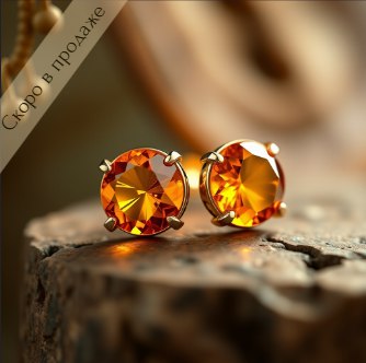 Серьги из янтаря "Осенний блеск"