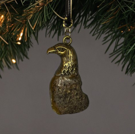 Кулон из янтаря "Орел" - Золотой солнечный осколок