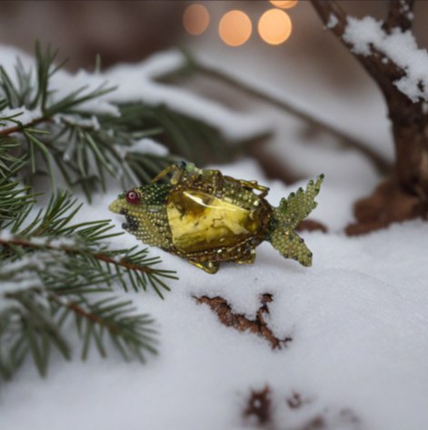 Брошь из янтаря «Рыба» - Сказочная долина