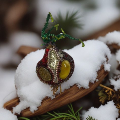 Брошь из янтаря «Чеснок» - Легенда природы